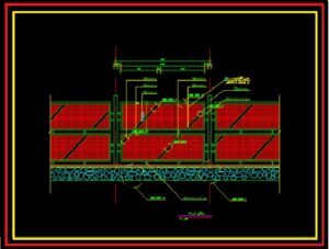 دانلود نقشه جزییات اجرایی فنس- fence type 5