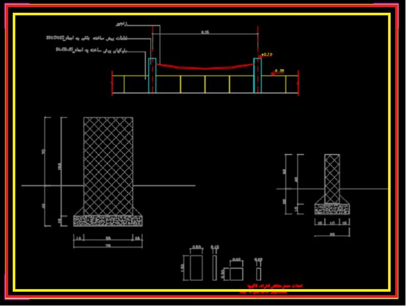  دانلود نقشه جزییات اجرایی حصار محوطه-fence type 8