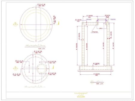  نقشه آرماتور بندی منهول درجا کم عمق لوله-SN_MN_IP(500-800)