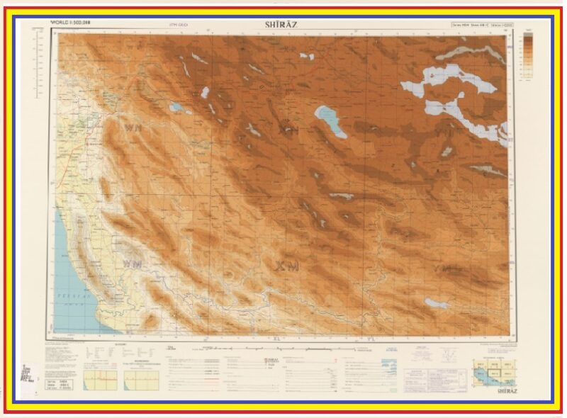 نقشه 1/500000 شیراز
