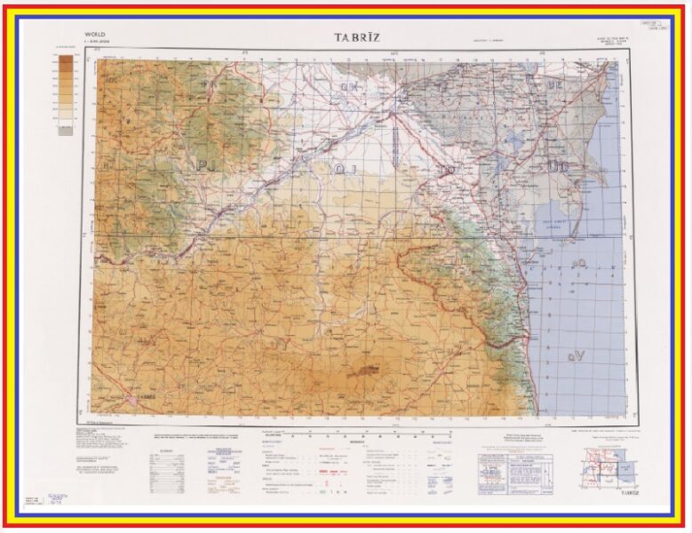 نقشه 1/500000 تبریز
